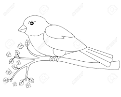 Check spelling or type a new query. Little Bird Sparrow Sitting On A Flowering Branch Linear Royalty Free Cliparts Vectors And Stock Illustration Image 141657889