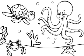 Animales Marinos Para Colorear