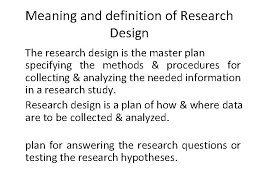 Significance of the study is written as part of the introduction section of a thesis. Research Design Dr Muhammad Ibrar Meaning And Definition