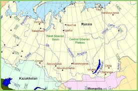 What is the position of the central siberian plateau on a geographical map? Travel To Russia Siberia Travel Guide About Siberia