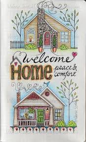 Visual Blessings Home Sweet Home In My Moleskine Journal Art Journal Inspiration Art Journal Sketchbook Journaling