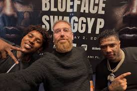 At the Blueface vs Swaggy P boxing match media day. WHO do you got your  money on?