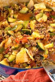 This Italian Zucchini Stew Is Loaded With Fresh Garden Grown Zucchini Tomatoes Ground Zucchini Soup Recipes Beef Zucchini Recipe Zucchini Ground Beef Recipe