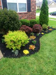 Beautiful Flowerbed Black Mulch Made A Big Difference Home Landscaping Farmhouse Landscaping Front Yard Landscaping Design