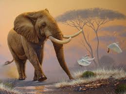Brian Scott Dawkins Ben De Meillon Contact Ben On 082 956 36 73 Watercolor Elephant Landscape Art Painting Wildlife Artwork