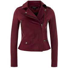 Muubaa Vila Cropped Leather Biker Jacket Cardinal Red Biker Jacket Purple Leather Jacket Red Cropped Jacket