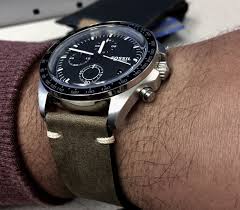 With stainless steel, silicone and leather watch straps, it's easier than ever to create your ideal masculine essential to match your mood with this innovative fossil feature. Fossil Sport 54 On Rugged Leather Strap Rugged Leather Leather Straps Omega Speedmaster