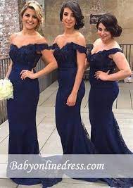 Navy Blau Lange Brautjungfernkleider Spitze Gunstig Meerjungfrau Kleider Fur Brautjungfern Brautkleider Abib Brautjungfer Mode Brautjungfernkleid Brautjungfern