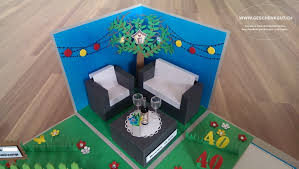 Geschenkbox Gartenlounge Uberraschungsbox Explosionsbox Geldgeschenk Geburtstag Gartenmobel Gutschein Geschenke Bastelarbeiten Geldgeschenke Geburtstag