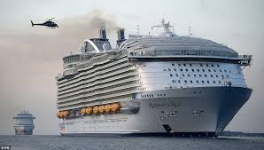Allure of the seas titanic. Harmony Of The Seas Makes Titanic Look A Minnow As It Docks In Britain Daily Mail Online