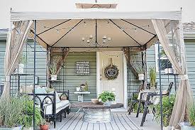 Canopies are simple and inexpensive to install. Cool Outdoor Living Space Ideas On A Budget Houselogic