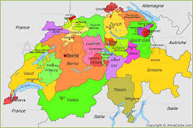 Envie d'acheter un produit guide guides carte hors france suisse pas cher ? Carte Politique De La Suisse Carte Des Cantons De Suisse Annacarte Com