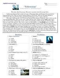 Yet, there is so much more to the park. Yellowstone National Park Lesson Plans Worksheets Lesson Planet