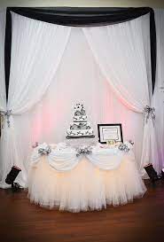 Black And White Cake Table Decor By Sbd Events Wedding Cake Table Cake Table Decorations Birthday Cake Table Decorations