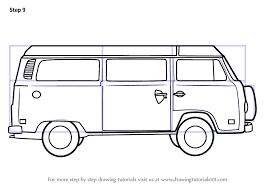 This is a simplified model. Learn How To Draw A Camper Van Other Step By Step Drawing Tutorials Van Drawing Camper Drawing Van