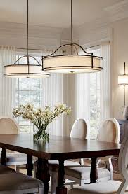 The champagne hued fabric drum shade encases the candelabra that has four cylindrical. Contemporary Simplistic Drum Pendant Contemporary Dining Room Lighting Modern Dining Room Lighting Dining Room Chandelier