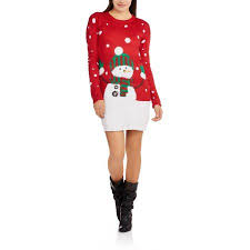 Allison Brittney Women S Snowman Christmas Sweater Dress Size Small Red Christmas Sweater Dress Sweater Dress Christmas Sweaters