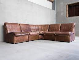 Brown leather modular sofa set. Modular Sofa In Cognac Brown Leather 95869