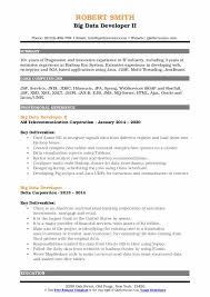 big data developer resume samples