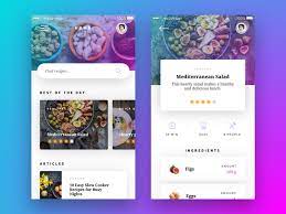 Recipe App Concept Mobile App Inspiration Food App Mobile App Design