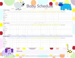 detailed baby feeding and sleeping chart breast feeding