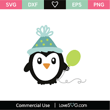 Download Birthday Penguin Svg Cut File Lovesvg Com