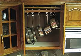 Adjustable pan storage and pot lid organizer home kitchen cookware rack holder $12.99 new seville classics d pull out sliding steel wire cabinet organizer drawer modern Practical Diy Cabinet Pan Rack