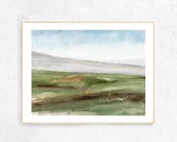 Large Abstract Landscape Of Tuscany Printable Art Italy Etsy Watercolor Landscape Modern Watercolor Art Landscape Wall Art