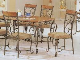 Shop our best selection of wrought iron outdoor kitchen & dining room chairs to reflect your style and inspire your outdoor space. Amazon Com Set Of 2 Brown Wrought Iron Metal Formal Dining Chairs Furniture Decor Wrought Iron Furniture Metal Dining Room Wrought Iron Patio Furniture