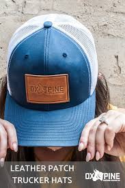 Leather Patch Trucker Style Hats Leather Patches Horween Leather Leather
