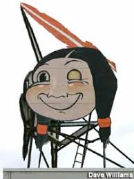 Wenatchee Wa Eye Rolling And Winking Indian Billboard