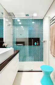 Turquoise bathroom bathroom decor gray and turquoise turquoise and gray bathroom powder room take two 2nd bud makeover reveal the inspired room from powder room wall decor. 25 Vibrant Turquoise Bathrooms That Invite In Shelterness