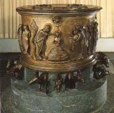 Provincie Luik Luik Doopvont Door Reinier Van Hoei In De St Bartholomeuskerk Luiken Oudheid Belgie