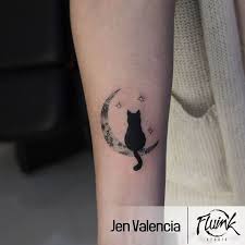 Cat Cattattoo Fluinkstudio Ga Gato Jen Kitty Moon Sinmiedo Tattoo In 2020 Cat Tattoo Designs Black Cat Tattoos Mini Tattoos