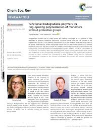 Pdf Functional Biodegradable Polymers Via Ring Opening Polymerization Of Monomers Without Protective Groups