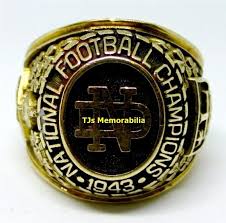 1943 notre dame fighting i̇rlandalı futbol takımı temsil university of notre dame sırasında 1943 kolej futbol sezonu. 1943 Notre Dame Fighting Irish Football National Championship Ring Buy And Sell Championship Rings