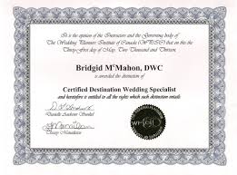 Wedding Planners Institute Of Canada Certified Destination Wedding Specialist Destination Wedding Social Security Card Wedding Planner