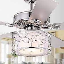 52 Dobbins 5 Blade Crystal Ceiling Fan With Remote Control And Light Kit Included Ceiling Fan Chandelier Ceiling Fan With Light Ceiling Lights
