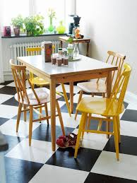 Black And White Checkered Dining Chairs 21 Black And White Floors You Ll Love With Images Kitchen Flooring Yellow Chair Floor Design