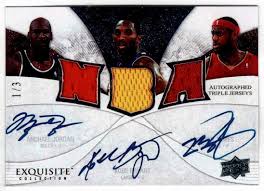 We did not find results for: 2007 Ud Exquisite Collection Jordan Kobe Lebron Autographed Auto Jersey Reprint Basketball Card At Amazon S Sports Collectibles Store