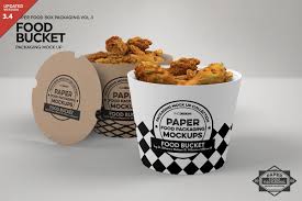 Paper Food Bucket Packaging Mockup Mockup Free Packaging Mockup Design Mockup Free