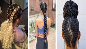 The french braid has a sister braid known as the spanish braid, but unlike the former, uses only two strands of hair for braiding. Useful 19 Two French Braids Black Hairstyles New Natural Hairstyles