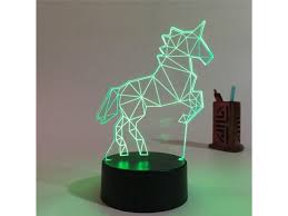 3d Led 7 Color Changing Horse Night Light Acrylic Lamp Of Bedroom Lamp Livingroom Lights Desk Table Decoration Newegg Com