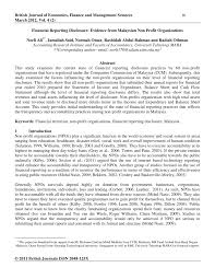 Malaysia non profit organization in the urls. Pdf Financial Reporting Disclosure Evidence From Malaysian Non Profit Organizations