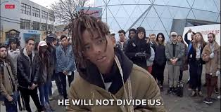 … the public is invited to deliver the words he will not divide us into a camera mounted on a wall. Jaden Smith Kicks Off He Will Not Divide Us Performance Art For The Trump Presidency