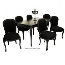 French Carved Dining Table 6 Chairs Black Baroque Furniture Rococo Furniture Furniture