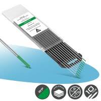 STAHLWERK Tungsten Electrodes WP Green 2.4 mm x 175 mm 10 ...