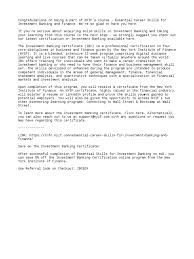 Follow these easy steps step 1. Ibc Investment Banking Certificate