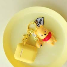 Cute Winnie The Pooh And Tiger Airpod Case With Keyring Stitch And Mickey Airpod Case Cute Disney Silicone Airpod Cas Airpod Case Cute Winnie The Pooh Case