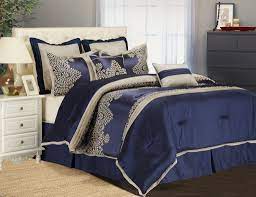 Soft muted colors light aqua blue and grey hues. King Size Navy Blue Comforter Novocom Top